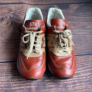 New Balance LM 576 TB Limited Edition terracotta leather Made in England.